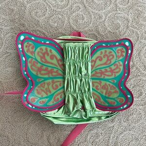 American Girl Green and Pink Butterfly doll backpack
